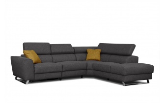 Ecksofa rechts mit Relaxfunktion 5-Sitzer STEGEN