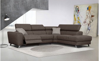 Ecksofa rechts mit Relaxfunktion 5-Sitzer STEGEN