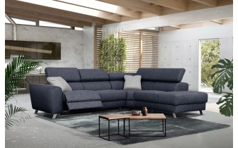 Ecksofa rechts mit Relaxfunktion 5-Sitzer STEGEN
