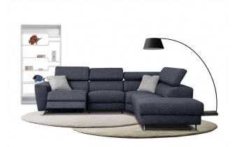 Ecksofa rechts mit Relaxfunktion 5-Sitzer STEGEN