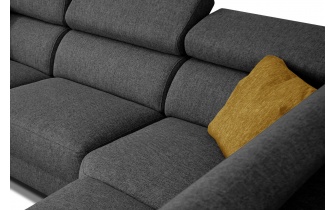 Ecksofa rechts mit Relaxfunktion 5-Sitzer STEGEN