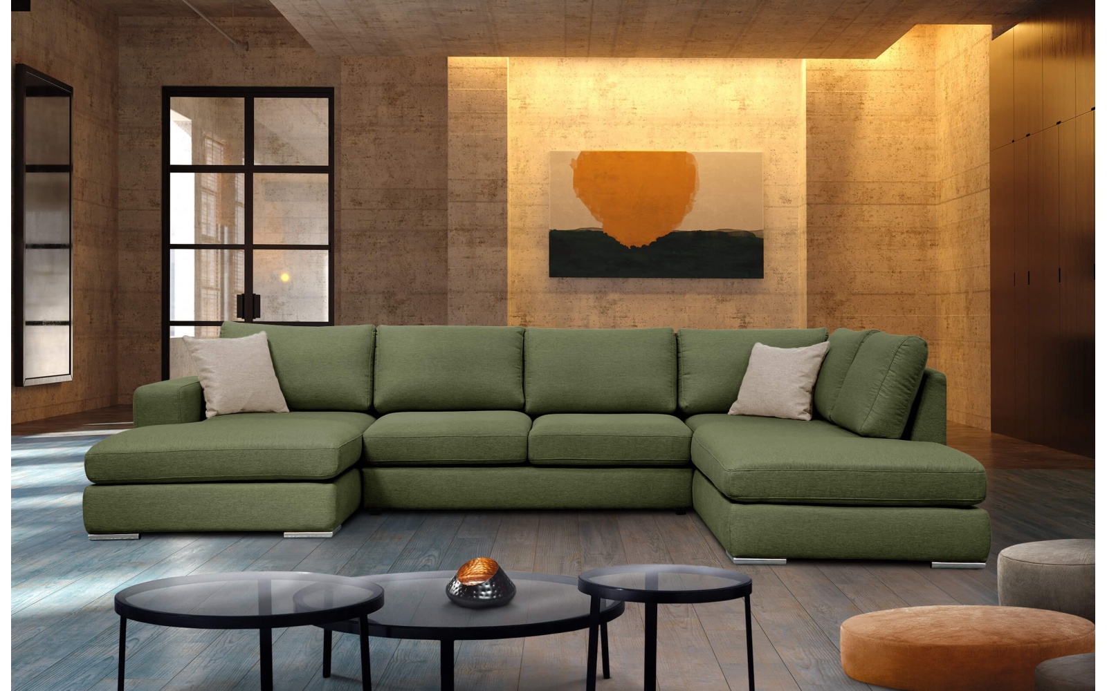 Wohnlandschaft U-Form rechts 6-Sitzer OTTO