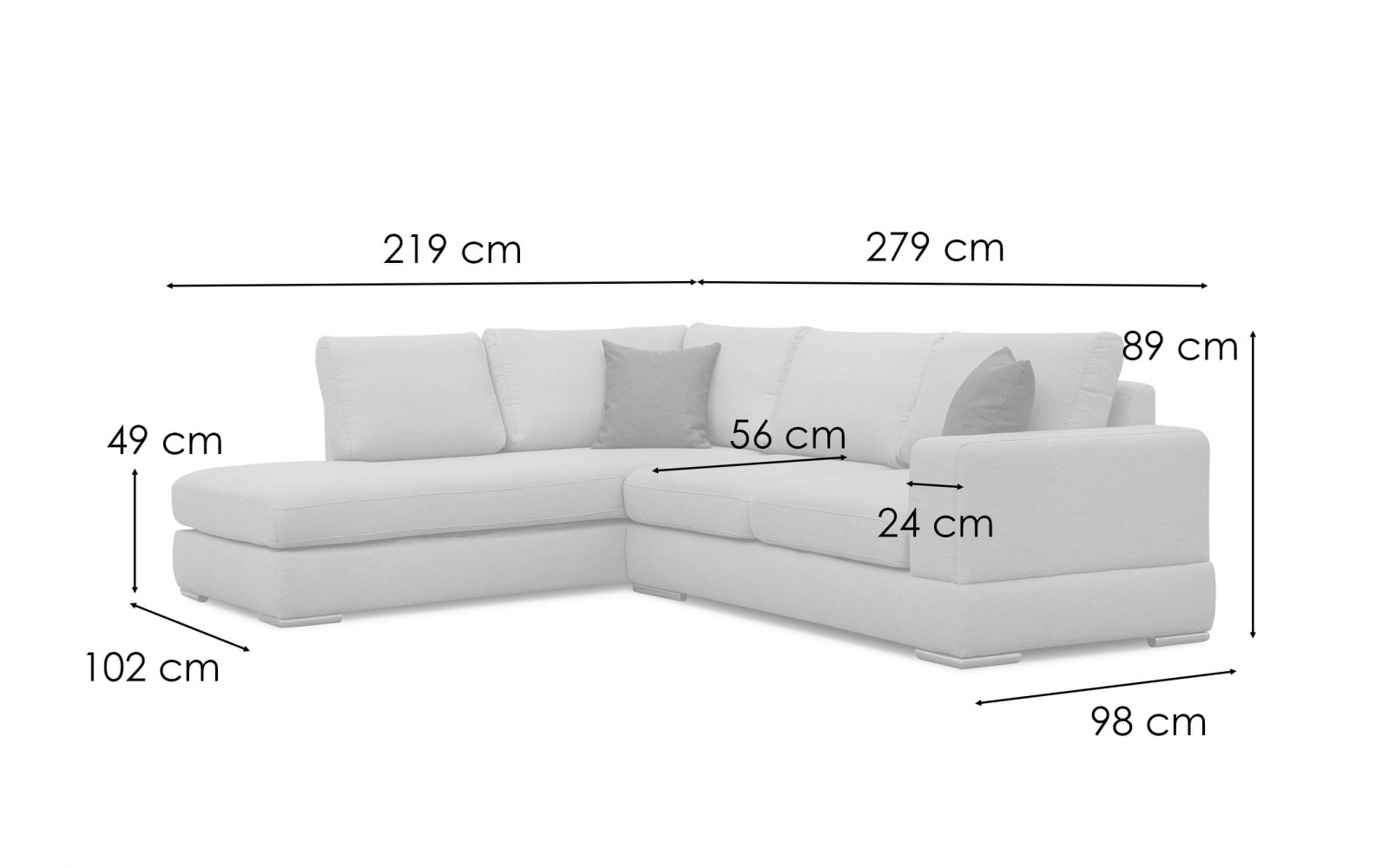 Ecksofa links 5-Sitzer OTTO