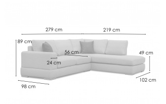 Ecksofa rechts 5-Sitzer OTTO