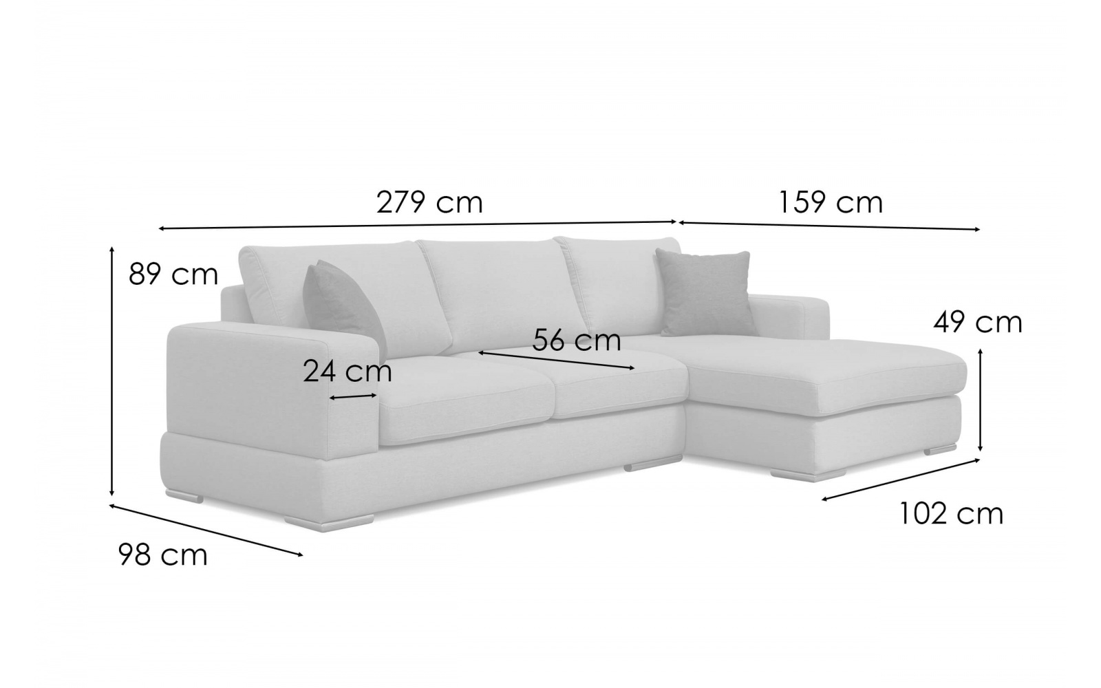 Ecksofa rechts 4-Sitzer OTTO