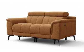 2-Sitzer Relaxsofa mit zwei Relaxfunktionen FIERO FARBE Orange (Arano 07)
