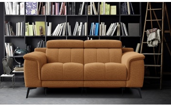 2-Sitzer Relaxsofa mit zwei Relaxfunktionen FIERO FARBE Orange (Arano 07)