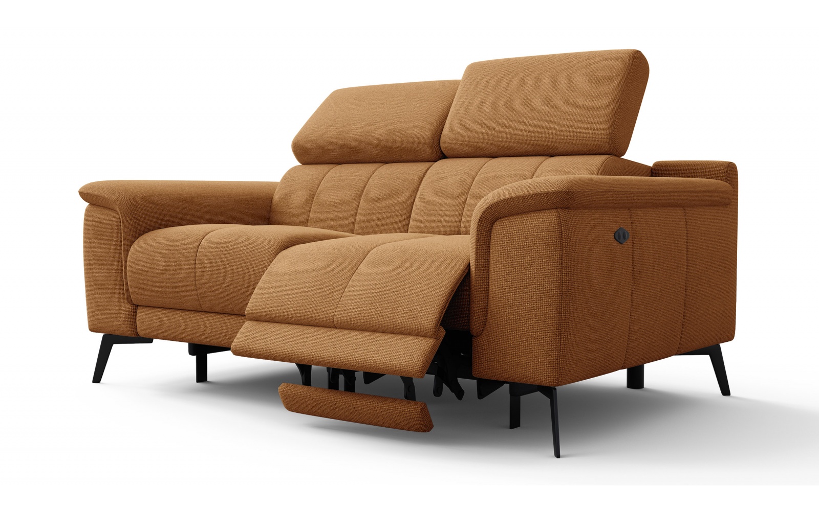 2-Sitzer Relaxsofa mit zwei Relaxfunktionen FIERO FARBE Orange (Arano 07)