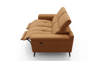 2-Sitzer Relaxsofa mit zwei Relaxfunktionen FIERO FARBE Orange (Arano 07)