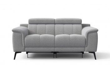 2-Sitzer Relaxsofa mit zwei Relaxfunktionen FIERO FARBE Silbergrau (Arano 09)