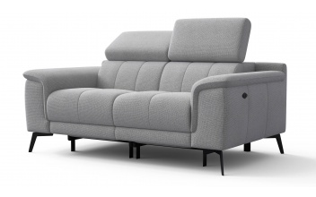 2-Sitzer Relaxsofa mit zwei Relaxfunktionen FIERO FARBE Silbergrau (Arano 09)