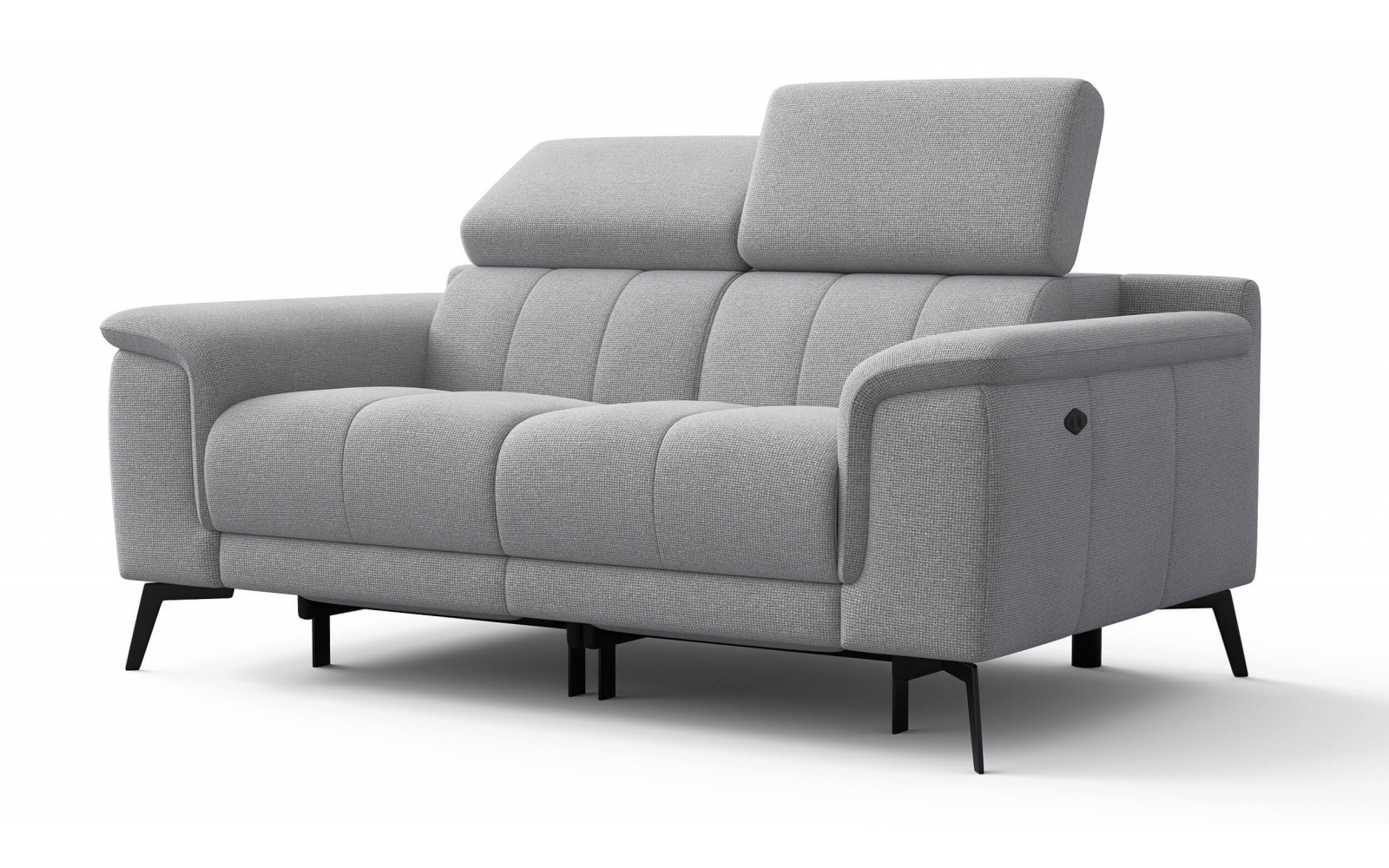 2-Sitzer Relaxsofa mit zwei Relaxfunktionen FIERO FARBE Silbergrau (Arano 09)