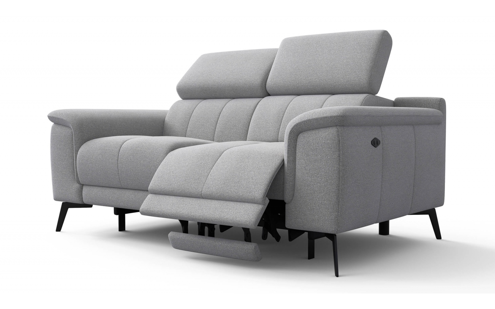 2-Sitzer Relaxsofa mit zwei Relaxfunktionen FIERO FARBE Silbergrau (Arano 09)
