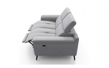 2-Sitzer Relaxsofa mit zwei Relaxfunktionen FIERO FARBE Silbergrau (Arano 09)