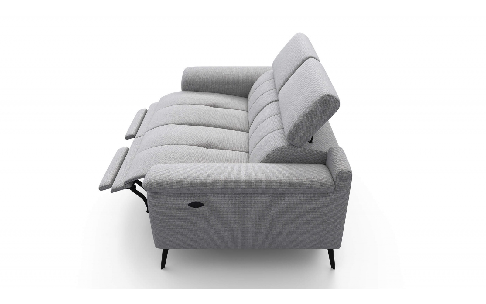 2-Sitzer Relaxsofa mit zwei Relaxfunktionen FIERO FARBE Silbergrau (Arano 09)