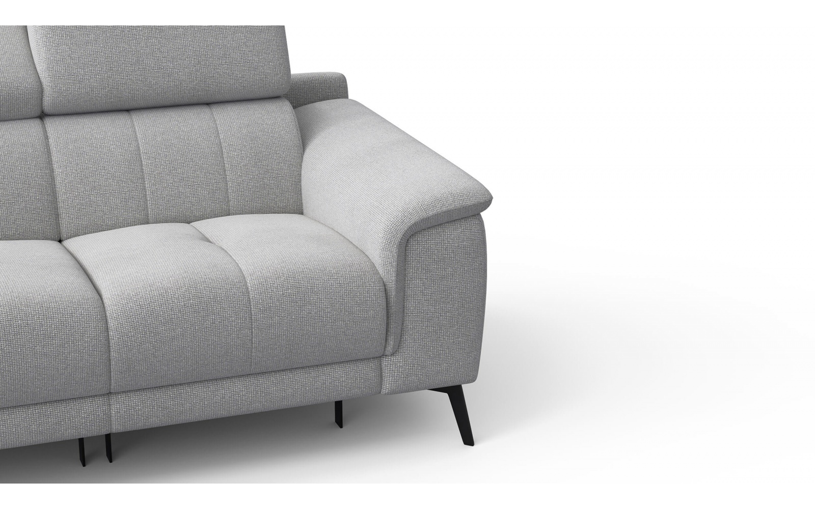 2-Sitzer Relaxsofa mit zwei Relaxfunktionen FIERO FARBE Silbergrau (Arano 09)