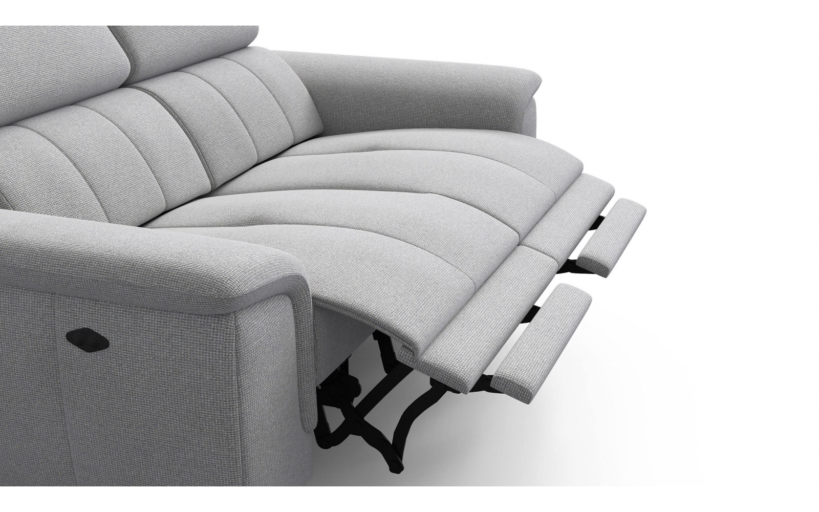 2-Sitzer Relaxsofa mit zwei Relaxfunktionen FIERO FARBE Silbergrau (Arano 09)