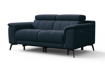 2-Sitzer Relaxsofa mit zwei Relaxfunktionen FIERO FARBE Marineblau (Arano 12)