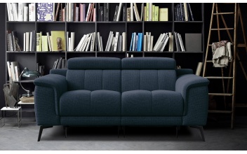 2-Sitzer Relaxsofa mit zwei Relaxfunktionen FIERO FARBE Marineblau (Arano 12)