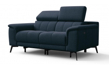 2-Sitzer Relaxsofa mit zwei Relaxfunktionen FIERO FARBE Marineblau (Arano 12)