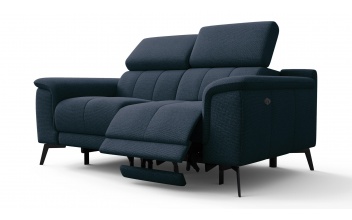 2-Sitzer Relaxsofa mit zwei Relaxfunktionen FIERO FARBE Marineblau (Arano 12)