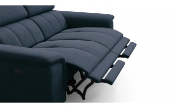 2-Sitzer Relaxsofa mit zwei Relaxfunktionen FIERO FARBE Marineblau (Arano 12)