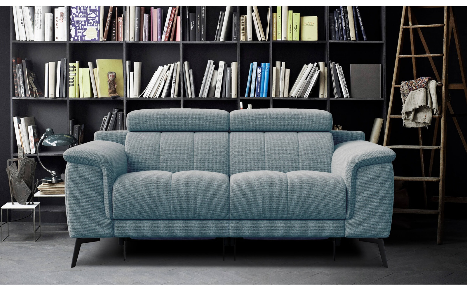 2-Sitzer Relaxsofa mit zwei Relaxfunktionen FIERO FARBE Mintgrün (Arano 14)