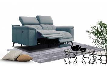 2-Sitzer Relaxsofa mit zwei Relaxfunktionen FIERO FARBE Mintgrün (Arano 14)