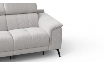 2-Sitzer Relaxsofa mit zwei Relaxfunktionen FIERO FARBE Hellgrau (Arano 15)