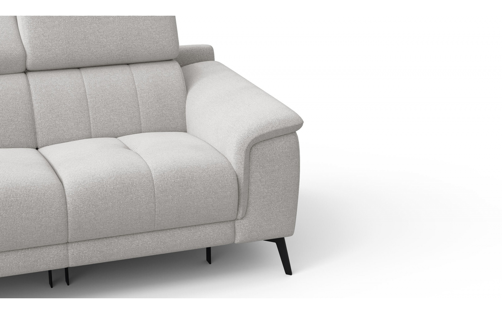 2-Sitzer Relaxsofa mit zwei Relaxfunktionen FIERO FARBE Hellgrau (Arano 15)