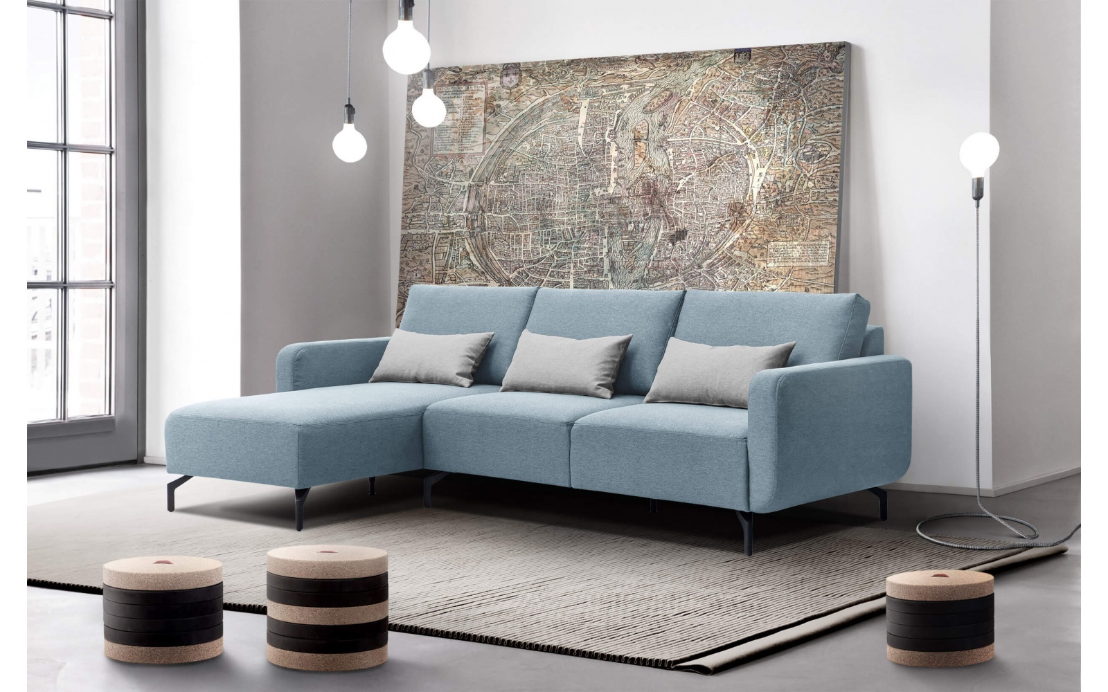 Ecksofa links 3-Sitzer DANNY