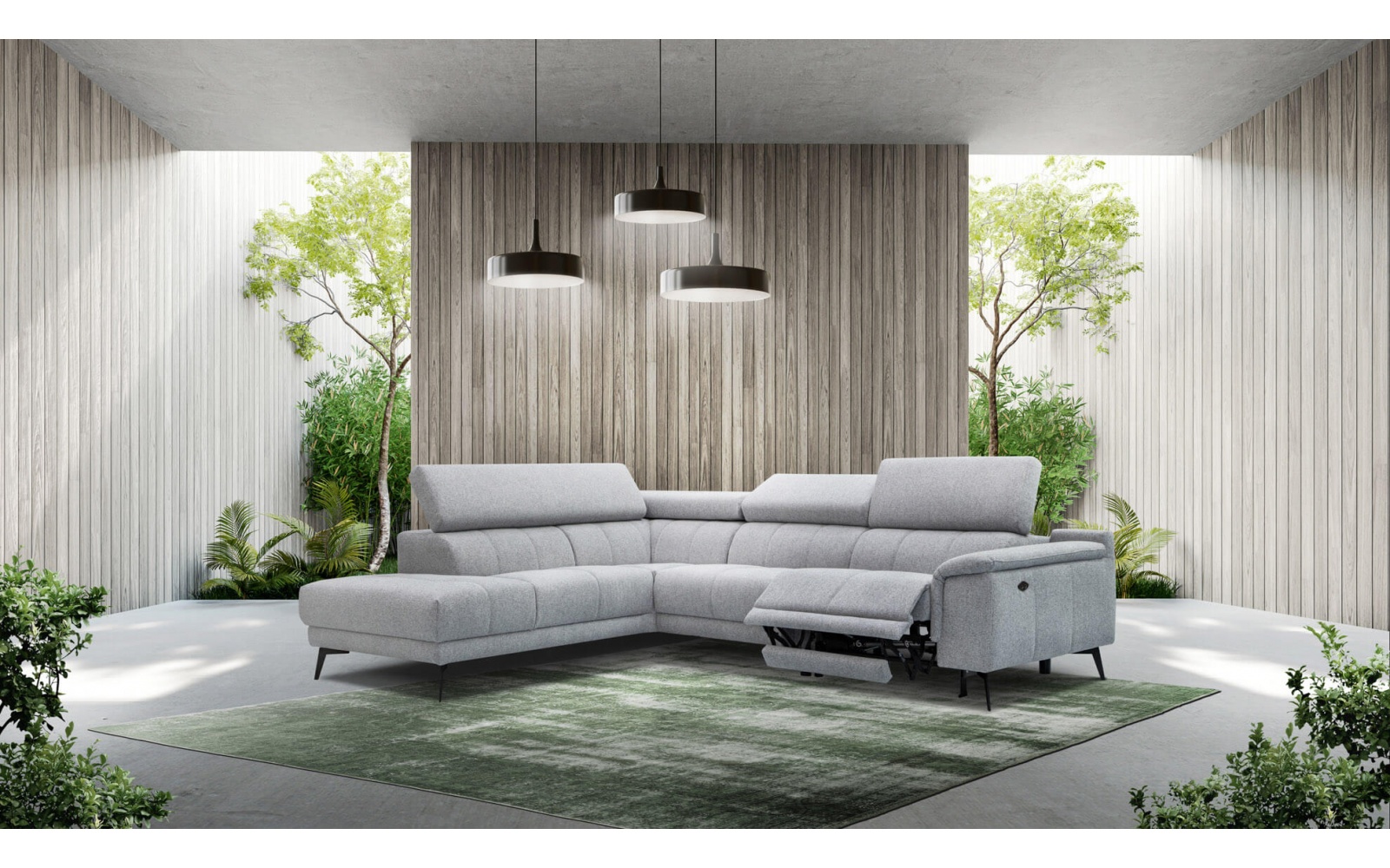 Ecksofa links mit Relaxfunktion 5-Sitzer FIERO