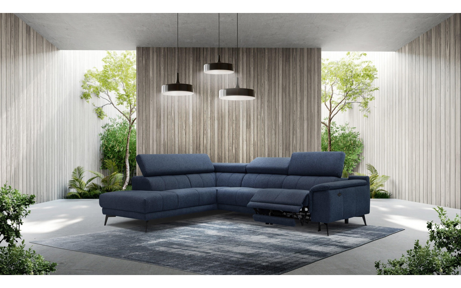 Ecksofa links mit Relaxfunktion 5-Sitzer FIERO