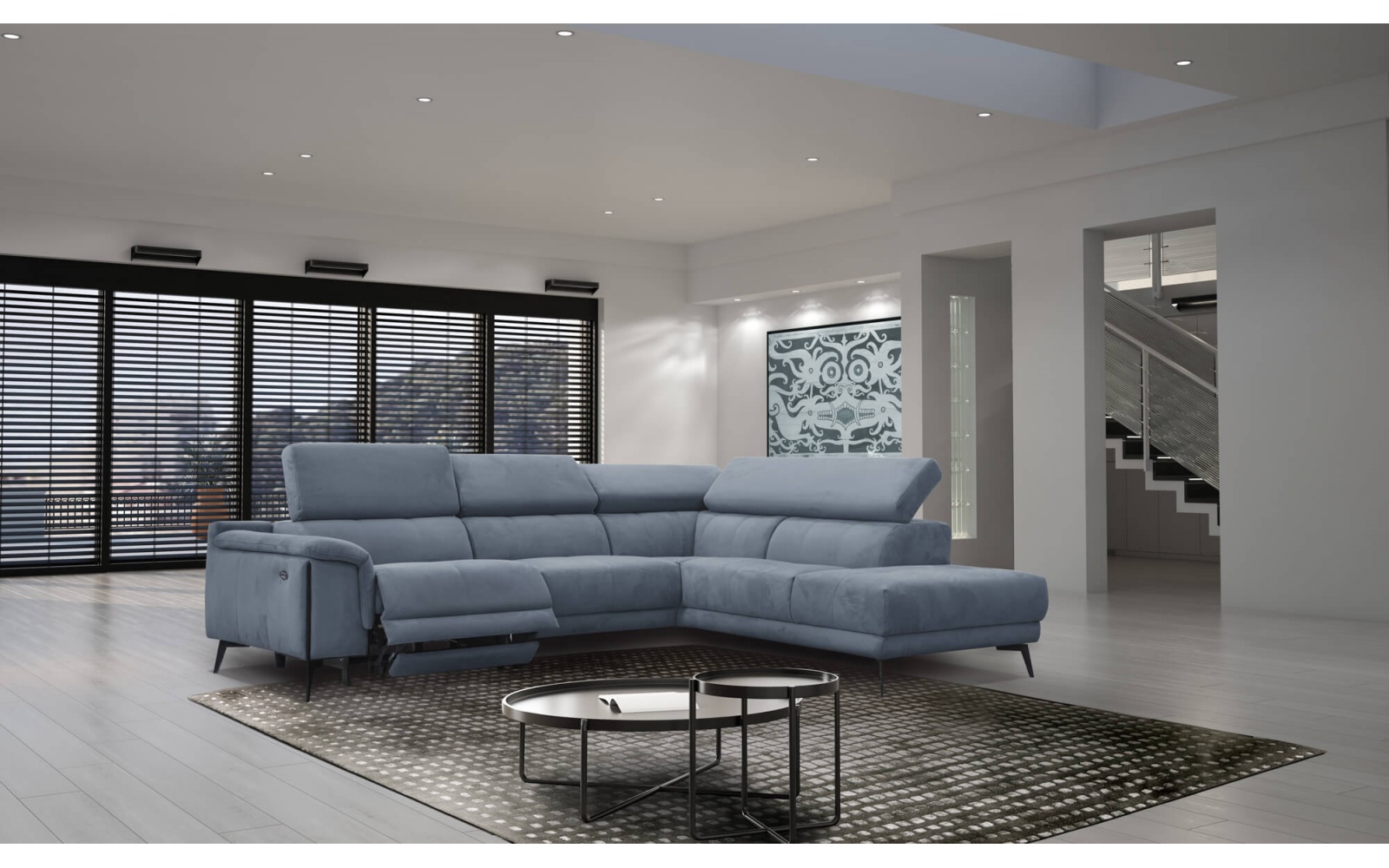 Ecksofa rechts mit Relaxfunktion 5-Sitzer MATERA