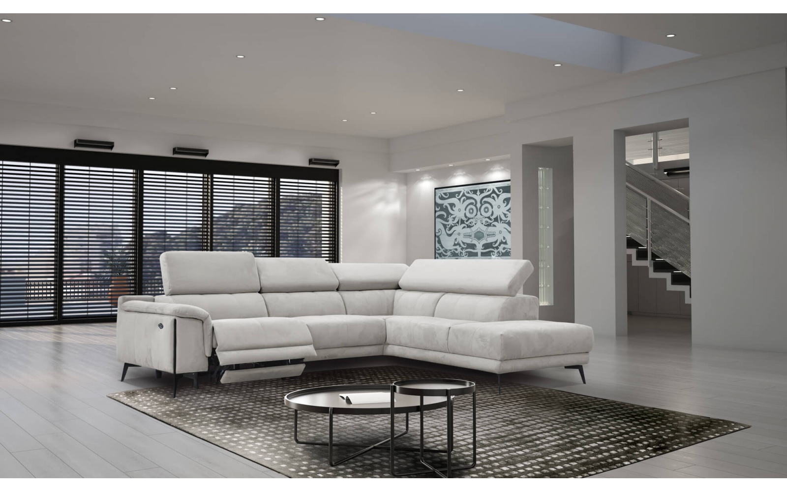 Ecksofa rechts mit Relaxfunktion 5-Sitzer MATERA