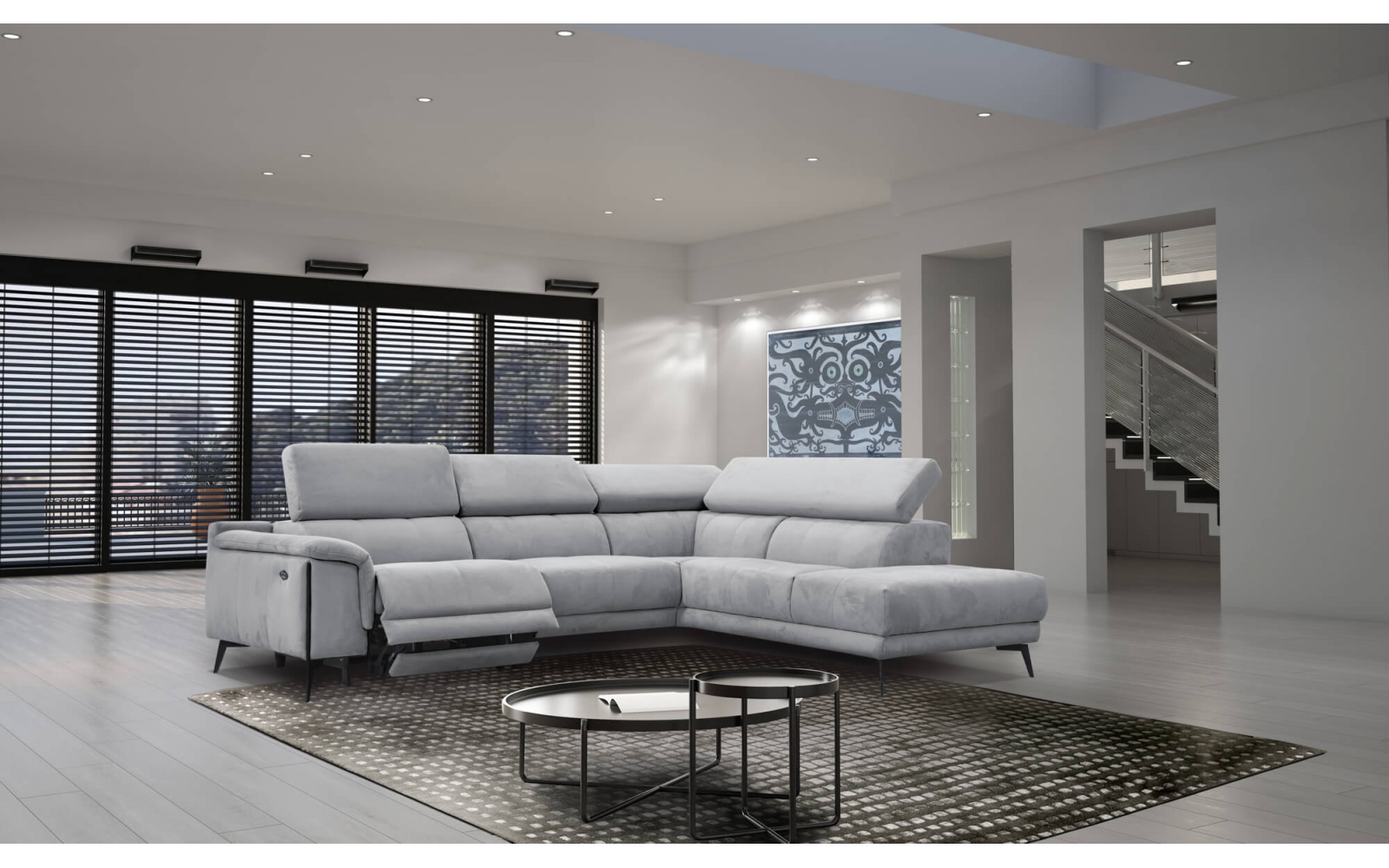 Ecksofa rechts mit Relaxfunktion 5-Sitzer MATERA