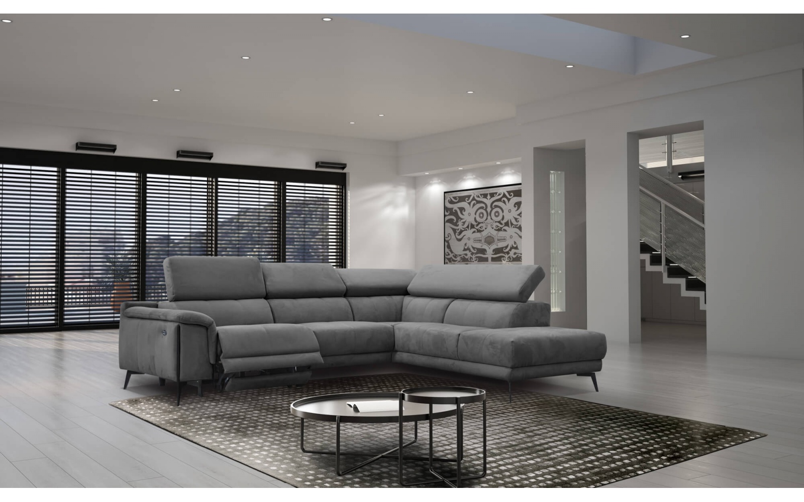 Ecksofa rechts mit Relaxfunktion 5-Sitzer MATERA