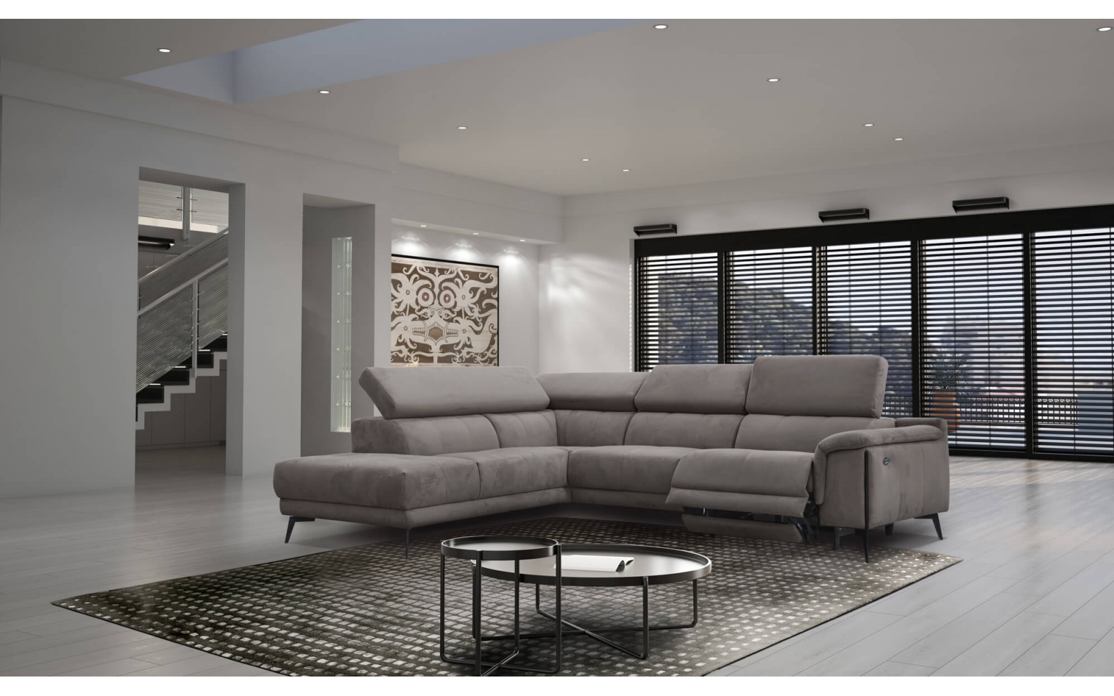 Ecksofa links mit Relaxfunktion 5-Sitzer MATERA