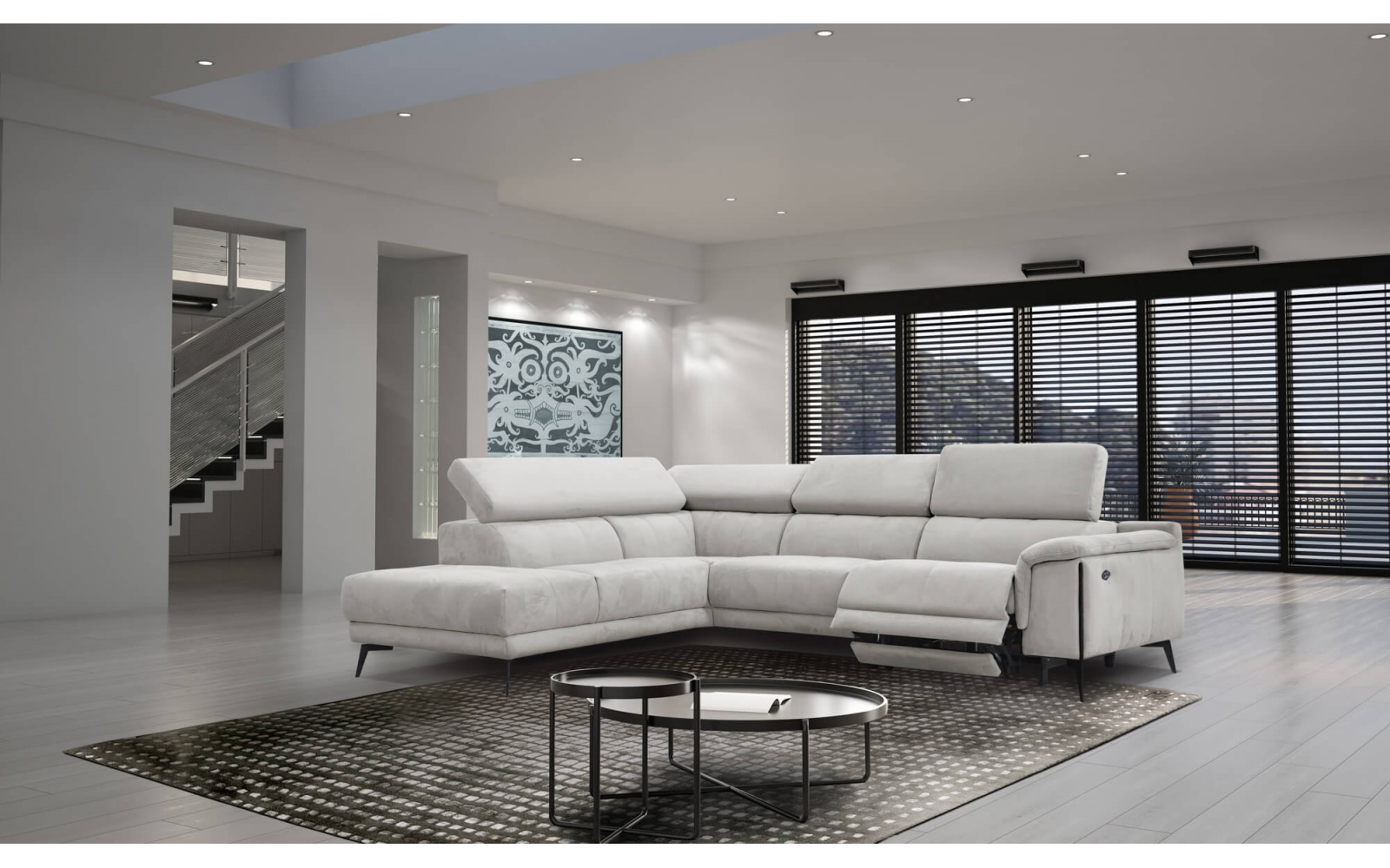 Ecksofa links mit Relaxfunktion 5-Sitzer MATERA