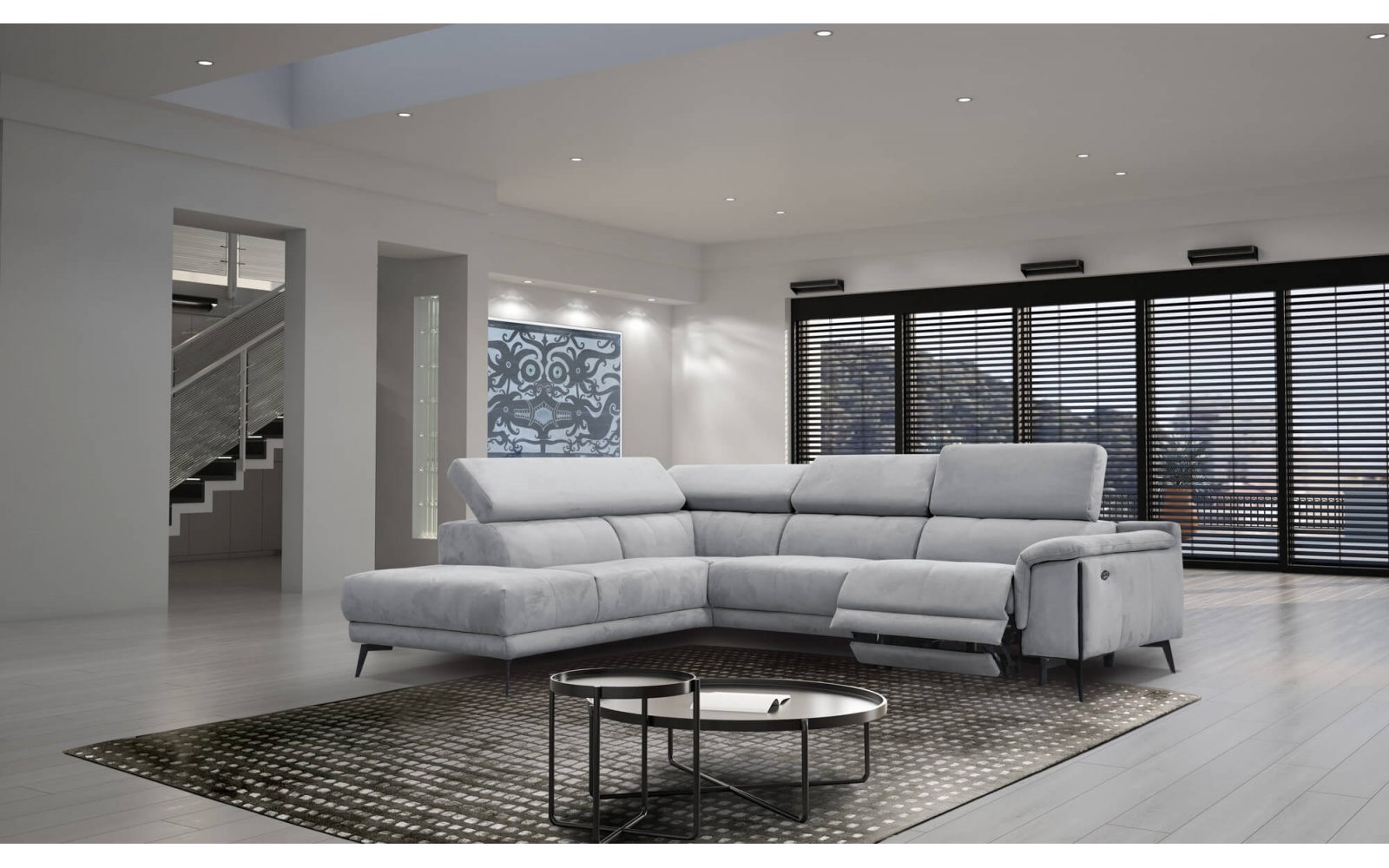 Ecksofa links mit Relaxfunktion 5-Sitzer MATERA