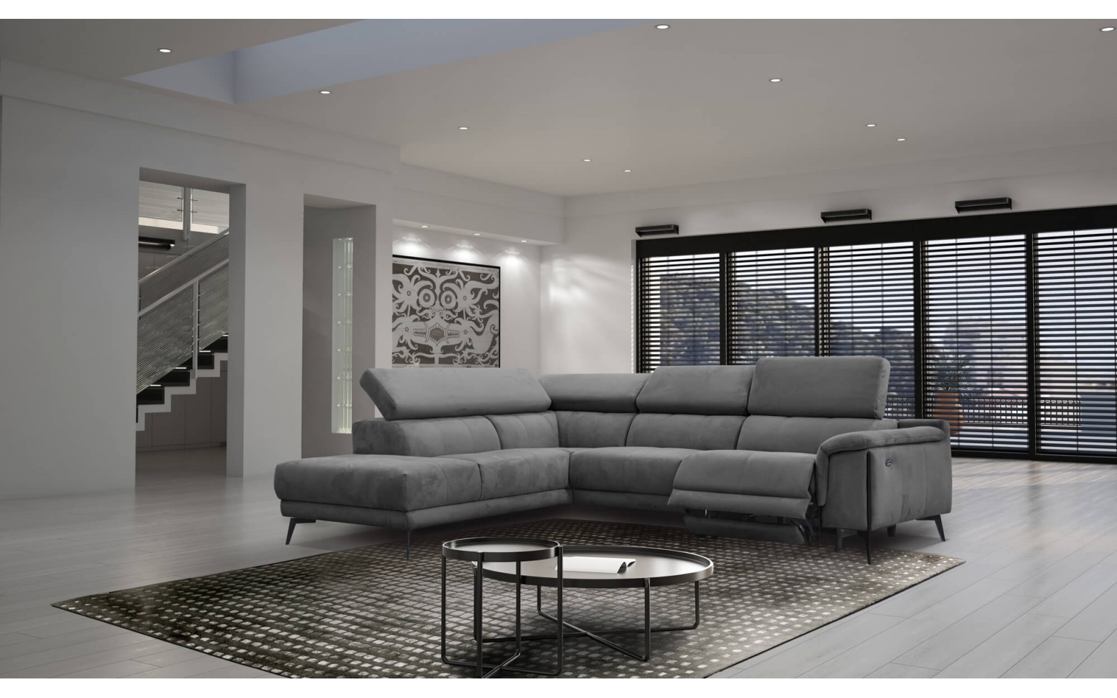 Ecksofa links mit Relaxfunktion 5-Sitzer MATERA