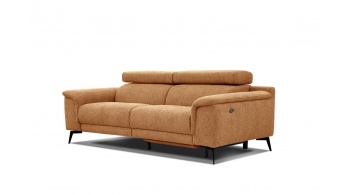 3-Sitzer Sofa mit Relaxfunktion auf der rechten Seite FIERO Gelb Honig (Arano 07)