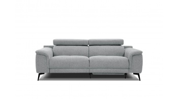 3-Sitzer Sofa mit Relaxfunktion auf der rechten Seite FIERO Hellgrau (Arano 09)