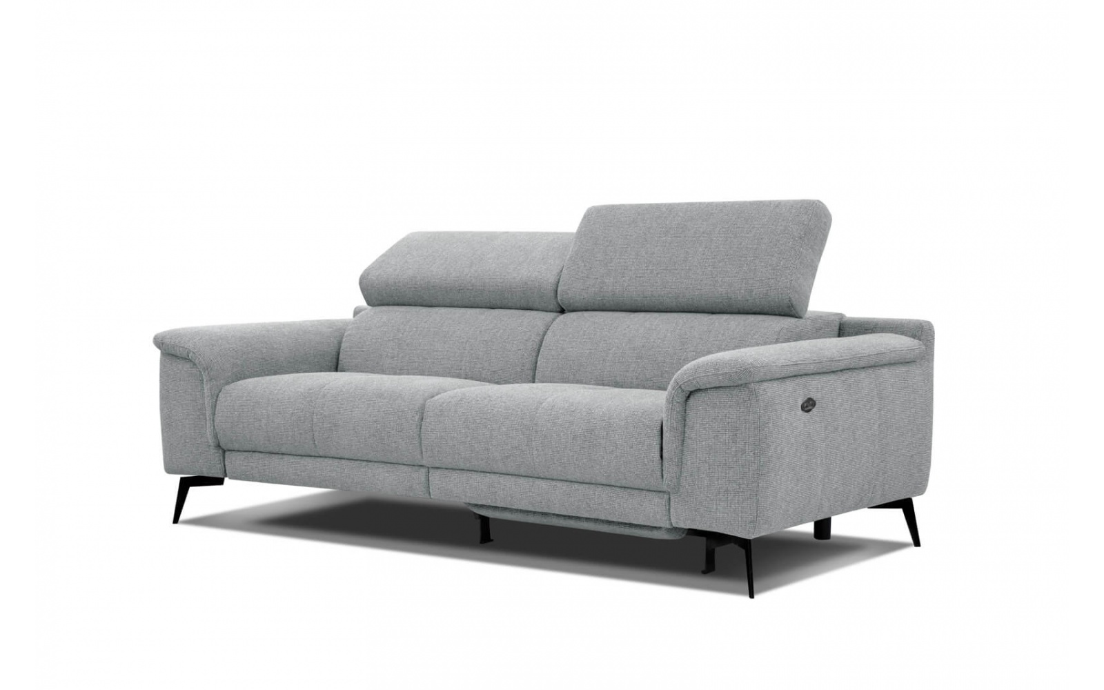 3-Sitzer Sofa mit Relaxfunktion auf der rechten Seite FIERO Hellgrau (Arano 09)