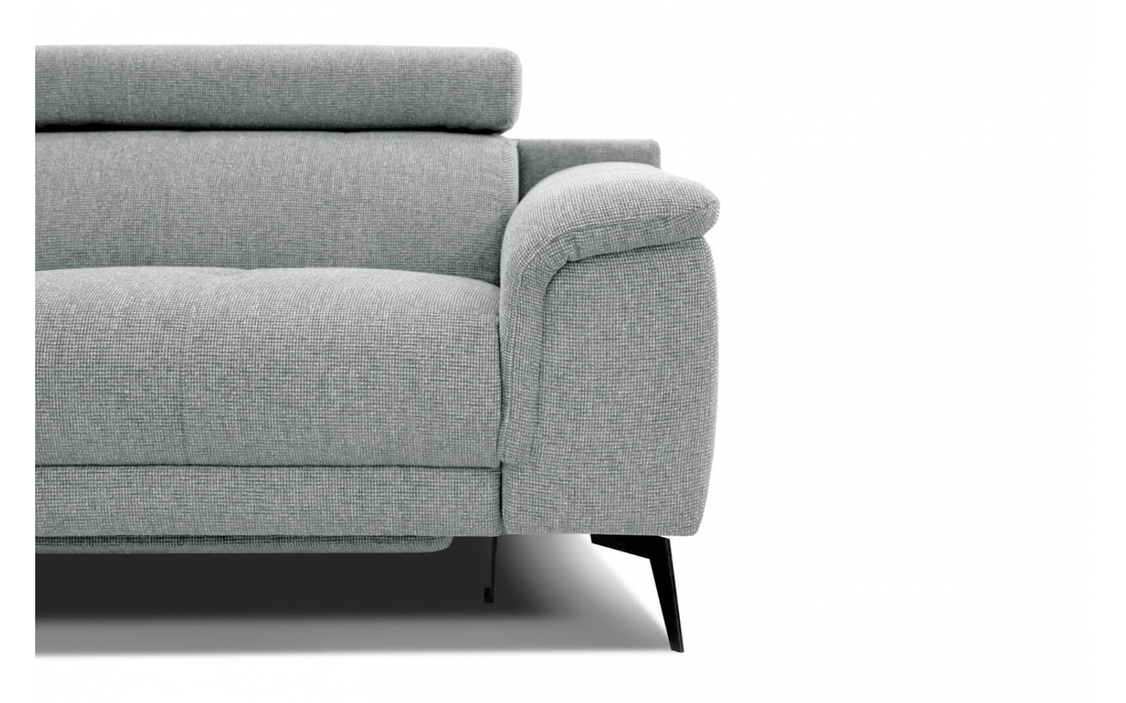 3-Sitzer Sofa mit Relaxfunktion auf der rechten Seite FIERO Hellgrau (Arano 09)