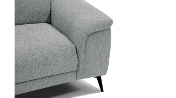 3-Sitzer Sofa mit Relaxfunktion auf der rechten Seite FIERO Hellgrau (Arano 09)