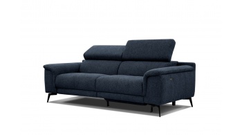 3-Sitzer Sofa mit Relaxfunktion auf der rechten Seite FIERO Dunkelblau (Arano 12)