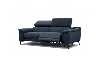 3-Sitzer Sofa mit Relaxfunktion auf der rechten Seite FIERO Dunkelblau (Arano 12)