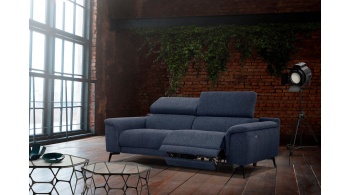 3-Sitzer Sofa mit Relaxfunktion auf der rechten Seite FIERO Dunkelblau (Arano 12)