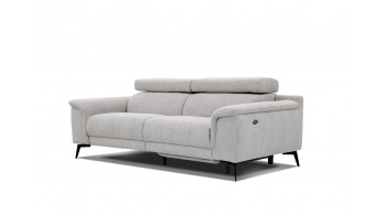 3-Sitzer Sofa mit Relaxfunktion auf der rechten Seite FIERO  Perlgrau (Arano 15)